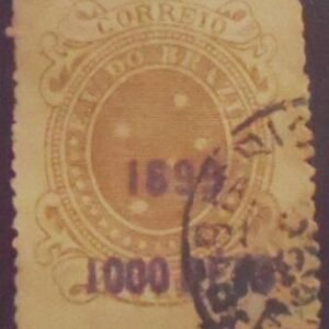 Selo postal da Espanha de 1967 1850 6r Stamp with 1R Postmark in Red Circle U