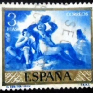 Selo postal da Espanha de 1958 The Drinker by Goya U
