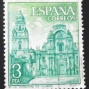 Selo postal da Espanha de 1969 Cathedral of Santa Maria U