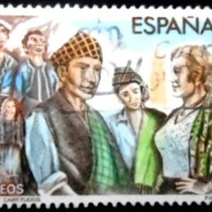 Selo postal da Espanha de 1982 Masters of the Zarzuela U