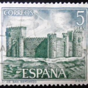 Selo postal da Espanha de 1972 Castle of San Servando U