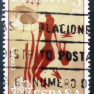 Selo postal da Espanha de 1975 Woman Gathering Honey U