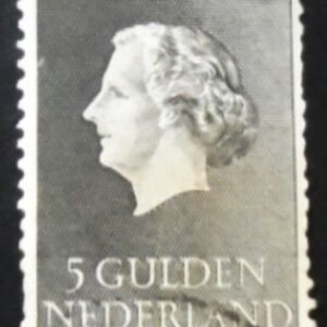 Selo postal da Holanda de 1955 Queen Juliana 5 U