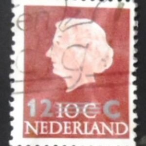 Selo postal da Holanda de 1958 Queen Juliana 12 U