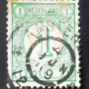 Selo postal da Holanda de 1877 Figure 1 U