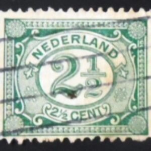 Selo postal da Holanda de 1899 Figure 2½ U