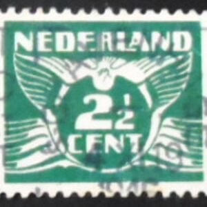 Selo postal da Holanda de 1941 Flying dove 12½ Eb U