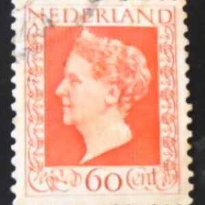 Selo postal da Holanda de 1948 Queen Wilhelmina 60 U