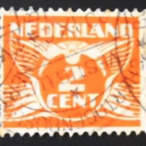 Selo postal da Holanda de 1924 Flying dove 2