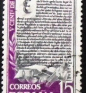Selo postal da Espanha de 1973 Title page of Los Sinodales U