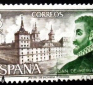 Selo postal da Espanha de 1973 Juan de Herrera and Escorial U