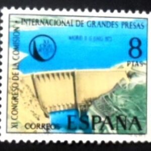 Selo postal da Espanha de 1973 11th Congress of the Intnl Commission on High Dams U