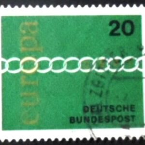 Selo postal da Alemanha de 1971 Brotherhood and cooperation 20 U