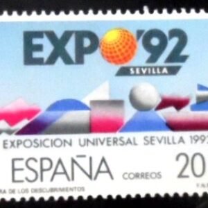 Selo postal da Espanha de 1987 Expo Sevilla 92 20 M