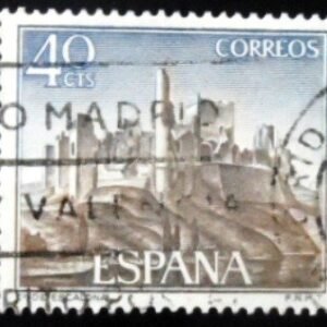 Selo postal da Espanha de 1968 Escalona Castle U