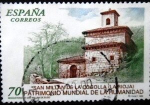 Selo postal da Espanha de 1999 Monastery of San Millán de Suso U