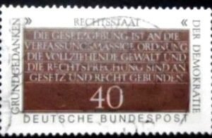 Selo postal da Alemanha de 1981 Constitutional Freedom U