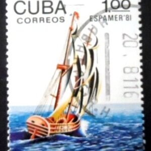 Selo postal de Cuba de 1981 Expo ESPAMER '81 U