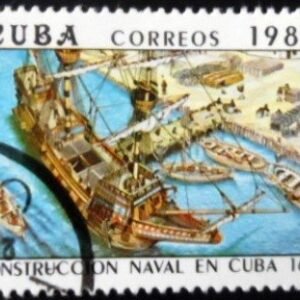 Selo postal de CUba de 1980 Galleon Nuestra Seňora de Atocha U