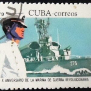 Selo postal de Cuba de 1973 10 years Marine from Cuba U