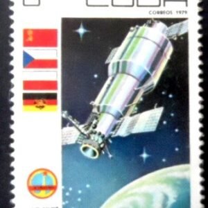 Selo postal de Cuba de 1979 Cosmonautics Day U