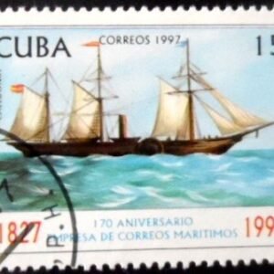 Selo postal de Cuba de 1997 Maritime Postal Service "Caledonia" NCC