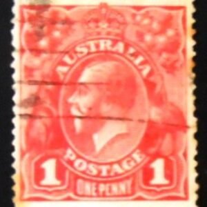 Selo postal da Austrália de King George V 10 U