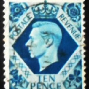 Selo postal do Reino Unido de 1958 King George VI 10 U