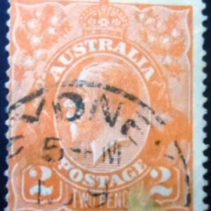 Selo postal da Austrália de 1920 King George V 2 U
