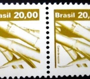Par de selos postais do Brasil de 1982 Cana de Açúcar M PR