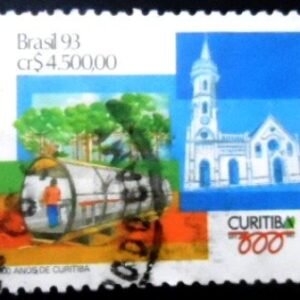 Selo postal do Brasil de 1993 Curitiba U
