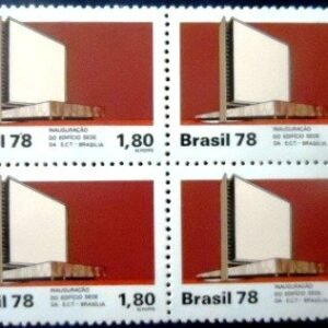 Quadra de selos postais do Brasil de 1978 Brapex III M QD
