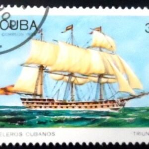 Selo postal de Cuba de 1989 Triunfo NCC