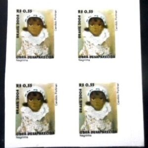 Quadra de selos postais do Brasil de 2004 Negrinha M QD