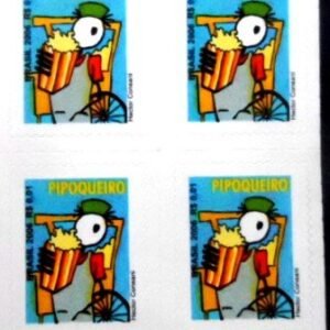 Quadra de selos postais do Brasil de 2006 Pipoqueiro M QD