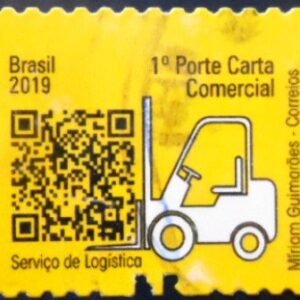 Selo postal do Brasil de 2019 Empilhadeira U
