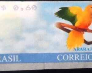 Selo postal do Brasil de 2000 Ararajuba 0.60