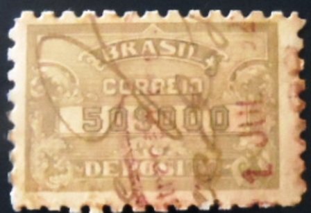 Selo postal do Brasil de 1935 Depósito 50$ U
