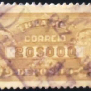 Selo postal do Brasil de 1922 Depósito 20$ U