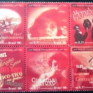 Se-tenant do Brasil de 1998 Cinema Brasileiro M SET