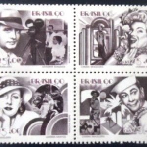 Série de selos postais do Brasil de 1990 Cinema Brasileiro M SET