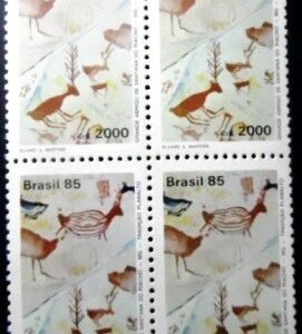 Quadra de selos postalis do Brasil de 1985 Santana do Riacho M QD