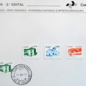 2º Edital de 1986 Patrimônio Histórico e Artístico Brasileiro selado