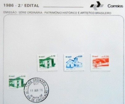 2º Edital de 1986 Patrimônio Histórico e Artístico Brasileiro selado