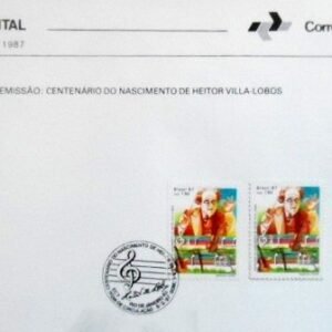 Edital nº 2 de 1987 Heitor Villa-Lobos Selado