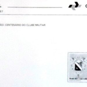 Edital nº9 de 1987 Clube Militar Não Selado