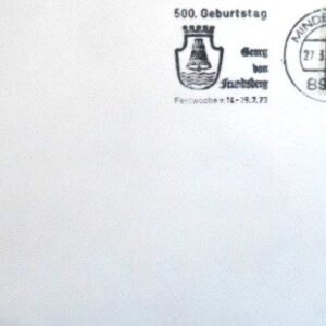 1973 Folha de lembrança da Alemanha de 1973 Georg von Frundsber