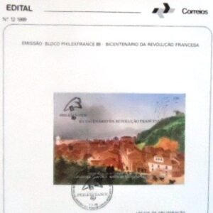 Edital nº 12 de 1989 Revolução Francesa 4254 S