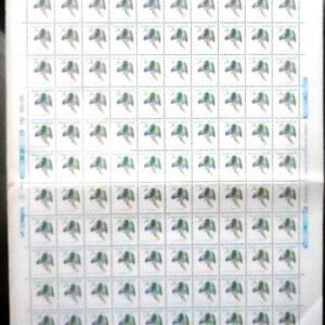 Folha completa de selos postais do Brasil de 1990 Sombreiro M FL