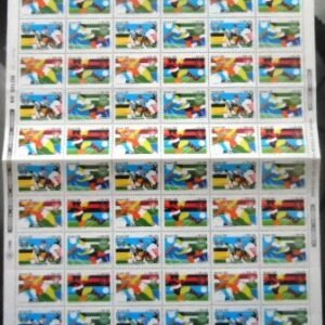 Folha completa de selos postais do Brasil de 1988 Clubes de Futebol II M FL